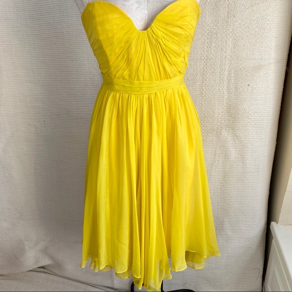 Y2K S Silk Hollywood Dress Cocktail Midi Strapless - Picture 8 of 8